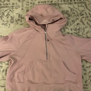 lululemon athletica Dusty Pink Half-Zip Cropped Hoodie